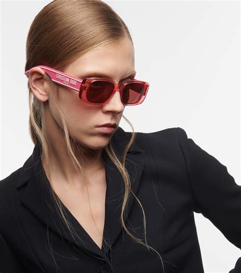 dior wildior|Wildior S2U Pink Rectangular Sunglasses .